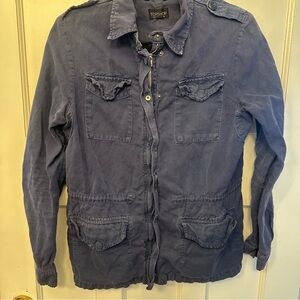⭐️Topshop Ladies Med Distressed Field Jacket in Navy